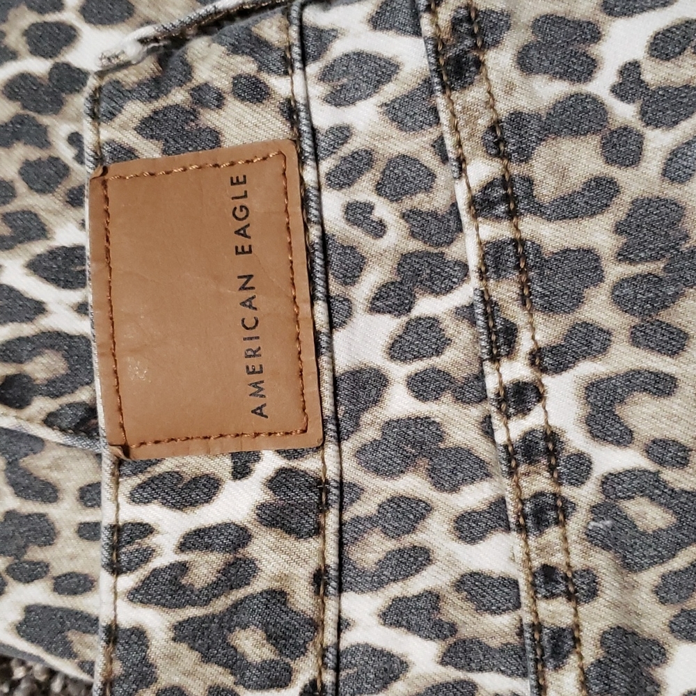 AMERICAN EAGLE Hi-Rise Stretch Jegging Leopard Print Skinny Women's Size 18 - Picture 8 of 13